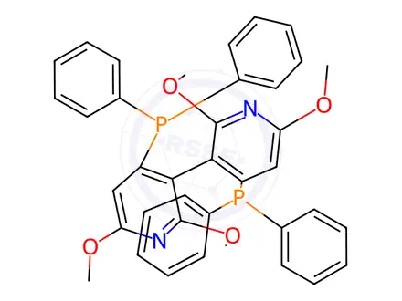 Chemical structure of [(S)-P-Phos ruCl (p-cymene)]Cl