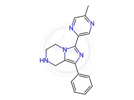 Chemical structure of 3-(5-Methyl-2-pyrazinyl)-1-phenyl-5,6,7,8-tetrahydroimidazo[1,5-a]pyrazine