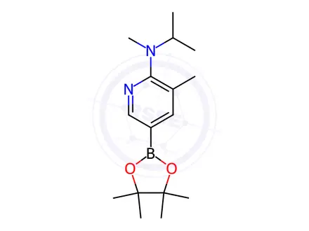 Chemical structure of N-isopropyl-N,3-diMethyl-5-(4,4,5,5-tetraMethyl-1,3,2-dioxaborolan-2-yl)pyridin-2-aMine