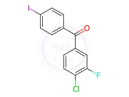 Chemical structure of 4-Chloro-3-fluoro-4'-iodobenzophenone