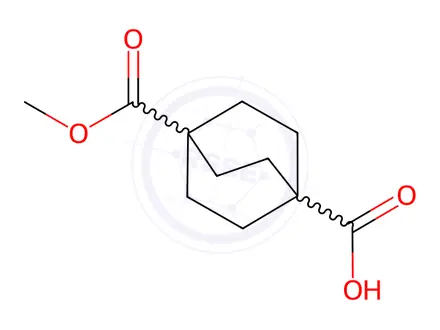Chemical structure of 4-(Methoxycarbonyl)bicyclo[2.2.2]octane-1-carboxylic Acid