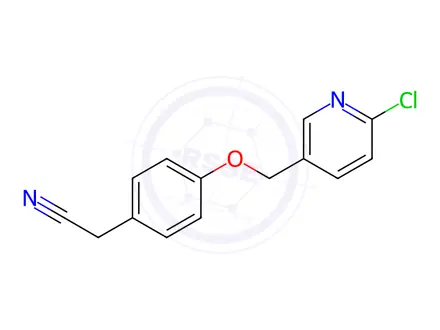 Chemical structure of 2-{4-[(6-chloropyridin-3-yl)methoxy]phenyl}acetonitrile