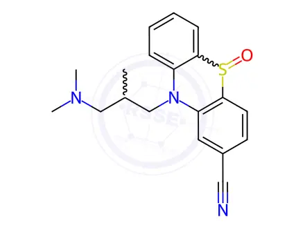 Chemical structure of Cyamemazine Impurity 1(Cyamemazine sulfoxide)