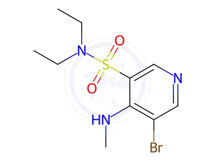 Chemical structure of 5-Bromo-N,N-diethyl-4-(methylamino)pyridine-3-sulfonamide