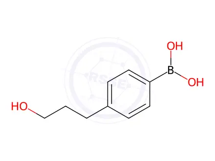 Chemical structure of (4-(3-Hydroxypropyl)phenyl)boronic acid