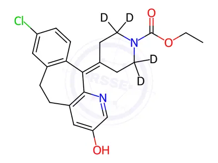 Chemical structure of 3-Hydroxy Loratadine-D4