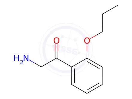 Chemical structure of 2-Amino-1-(2-propoxyphenyl)ethan-1-one Hydrochloride