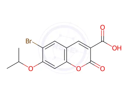 Chemical structure of 6-Bromo-7-isopropoxy-2-oxo-2H-chromene-3-carboxylic acid
