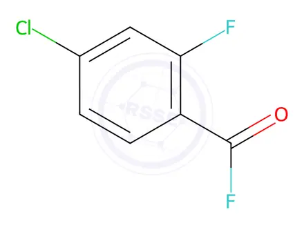 Chemical structure of Benzoyl fluoride, 4-chloro-2-fluoro-(9CI)