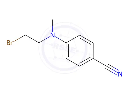 Chemical structure of Benzonitrile, 4-[(2-bromoethyl)methylamino]-