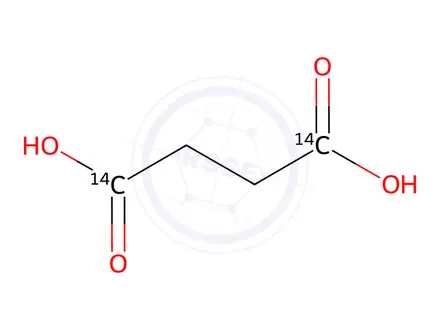 Chemical structure of SUCCINIC ACID, [1,4-14C]
