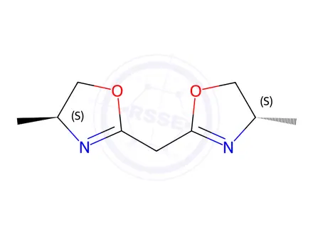 Chemical structure of Oxazole, 2,2'-methylenebis[4,5-dihydro-4-methyl-, (4S,4'S)-