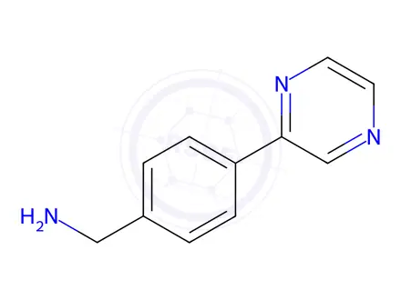 Chemical structure of (4-(Pyrazin-2-yl)phenyl)methanamine
