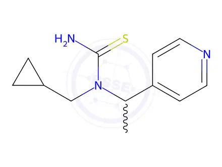 Chemical structure of Thiourea, N-(cyclopropylmethyl)-N-[1-(4-pyridinyl)ethyl]-