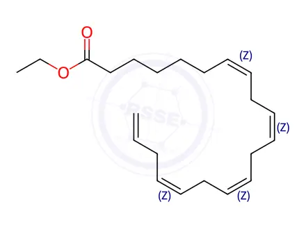 Chemical structure of (7Z,10Z,13Z,16Z,19Z)-7,10,13,16,19-eicosapentaenoic acid ethyl ester