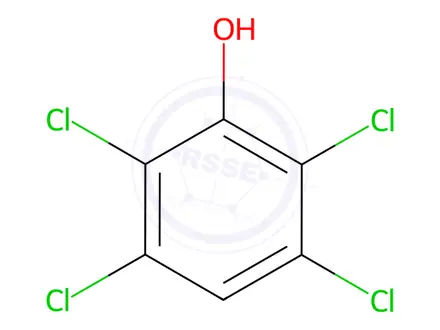 Chemical structure of 2,3,5,6-Tetrachlorophenol