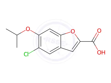 Chemical structure of 5-Chloro-6-isopropoxybenzofuran-2-carboxylic acid