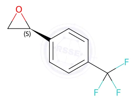 Chemical structure of (2S)-2-[4-(trifluoromethyl)phenyl]oxirane