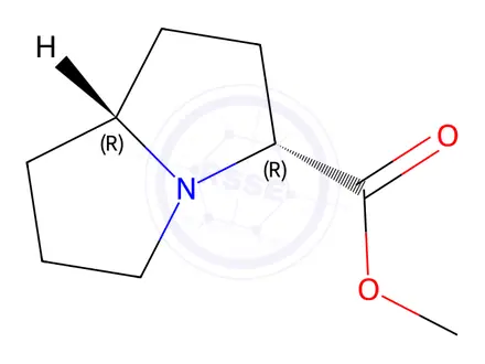 Chemical structure of (3S,7AS)-methyl hexahydro-1H-pyrrolizine-3-carboxylate