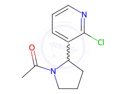 Chemical structure of 1-(2-(2-Chloropyridin-3-yl)pyrrolidin-1-yl)ethanone