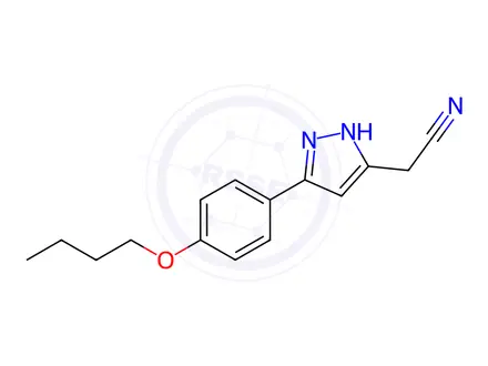 Chemical structure of 2-(5-(4-Butoxyphenyl)-1H-pyrazol-3-yl)acetonitrile