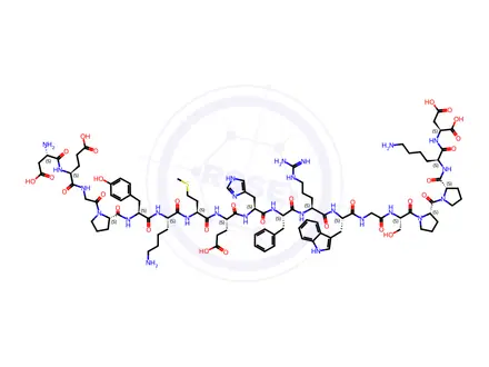 Chemical structure of ASP-GLU-GLY-PRO-TYR-LYS-MET-GLU-HIS-PHE-ARG-TRP-GLY-SER-PRO-PRO-LYS-ASP