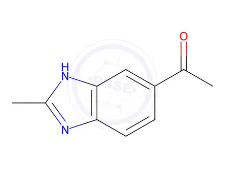 Chemical structure of Ethanone, 1-(2-methyl-1H-benzimidazol-5-yl)-(9CI)