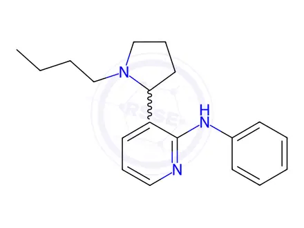 Chemical structure of 3-(1-Butylpyrrolidin-2-yl)-N-phenylpyridin-2-amine