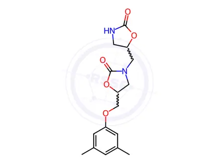 Chemical structure of N-[(Oxazolin-2-on-5-yl)methyl] Metaxalone