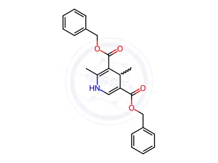 Chemical structure of bis(benzyl) 1,4-dihydro-2,6-dimethylpyridine-3,5-dicarboxylate