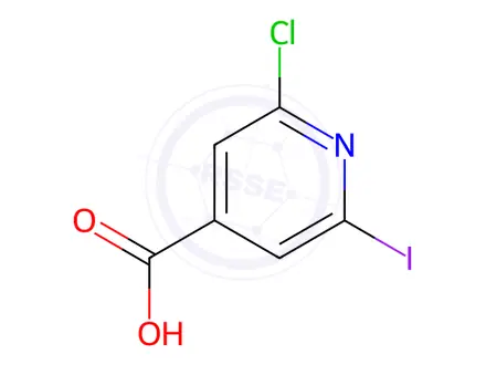 Chemical structure of 2-chloro-6-iodoisonicotinic acid