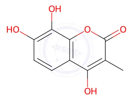 Chemical structure of Coumarin, 4,7,8-trihydroxy-3-methyl-(7CI,8CI)