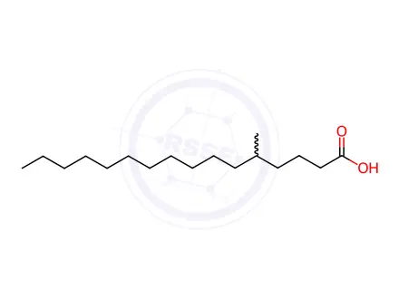 Chemical structure of Hexadecanoic acid, 5-methyl-