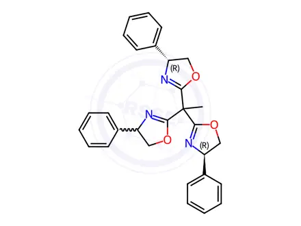 Chemical structure of (4R,4′R,4′′R)-2,2′,2′′-Ethylidynetris[4,5-dihydro-4-phenyloxazole]