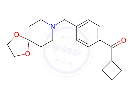 Chemical structure of (4-((1,4-Dioxa-8-azaspiro[4.5]Decan-8-yl)methyl)phenyl)(cyclobutyl)methanone