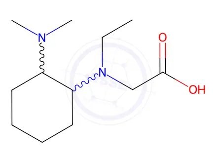 Chemical structure of 2-((2-(Dimethylamino)cyclohexyl)(ethyl)amino)acetic acid