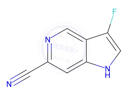 Chemical structure of 3-Fluoro-1H-pyrrolo[3,2-c]pyridine-6-carbonitrile