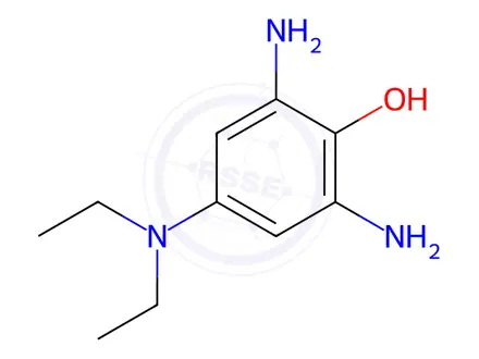 Chemical structure of 2,6-diamino-4-(diethylamino)phenol trihydrochloride