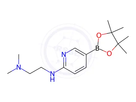 Chemical structure of Dimethyl(2-{[5-(tetramethyl-1,3,2-dioxaborolan-2-yl)pyridin-2-yl]amino}ethyl)amine