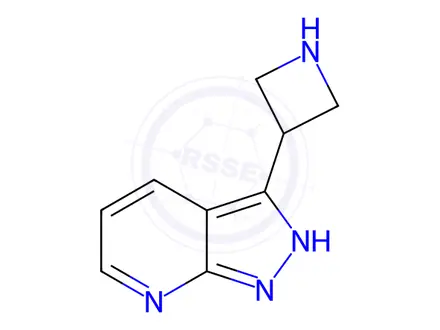 Chemical structure of 3-Azetidin-3-yl-1H-pyrazolo[3,4-b]pyridinetris(trifluoroacetic acid salt)