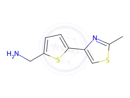 Chemical structure of (5-(2-Methylthiazol-4-yl)thiophen-2-yl)methanamine