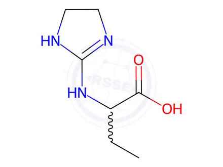 Chemical structure of 2-(4,5-Dihydro-1H-imidazol-2-ylamino)-butyric acid