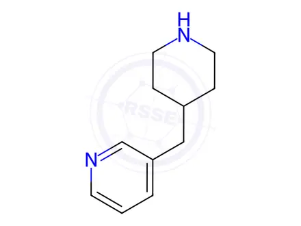 Chemical structure of 3-(4-Piperidinylmethyl)pyridine Hydrochloride (1:2)