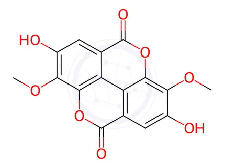 Chemical structure of 3,3’-Di-O-methylellagic acid