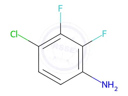Chemical structure of 4-Chloro-2,3-difluoroaniline