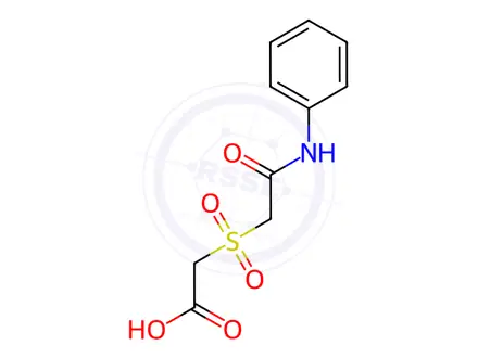 Chemical structure of 2-[(2-anilino-2-oxoethyl)sulfonyl]acetic acid