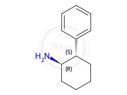Chemical structure of (1R,2S)-2-phenylcyclohexan-1-amine