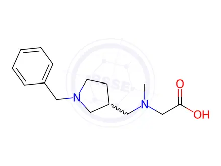 Chemical structure of 2-(((1-Benzylpyrrolidin-3-yl)methyl)(methyl)amino)acetic acid