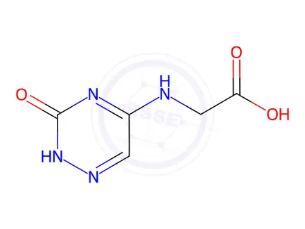 Chemical structure of Glycine, N-(2,3-dihydro-3-oxo-1,2,4-triazin-5-yl)-(9CI)