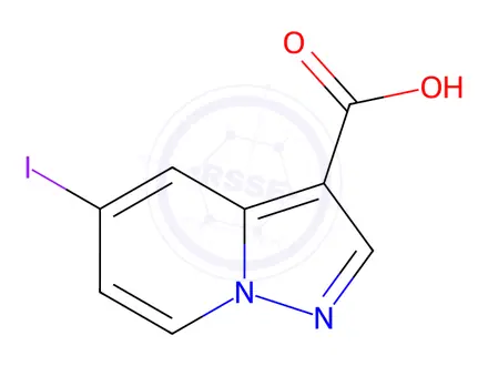 Chemical structure of 5-Iodopyrazolo[1,5-a]pyridine-3-carboxylic acid